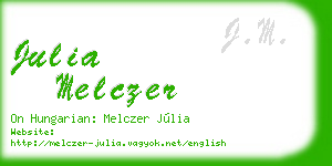 julia melczer business card